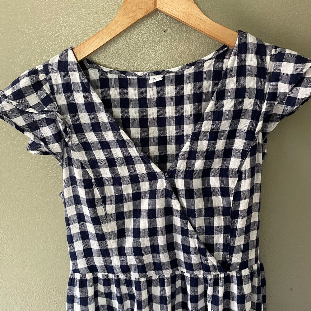 Old Navy Gingham Wrap Dress size M